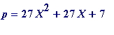 p = 27*X^2+27*X+7